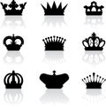 King crown icons Royalty Free Stock Photo