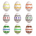 Set of nine easter eggs