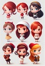 Set of Nine Little Dolls with Big Personalities