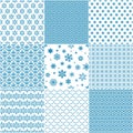 Set of nine seamless pattern