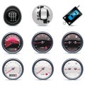 Car Dashboard Icons Set Royalty Free Stock Photo