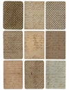 Set of nine vintage pattern texture backgrounds