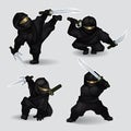 Set of ninja assassins