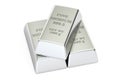 Set of niobium ingots, 3D rendering Royalty Free Stock Photo