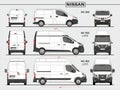 Set of Nissan Cargo Vans and Minivans 2019 Royalty Free Stock Photo