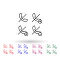 Set of no call tube multi color icon. Simple thin line, outline vector of phone icons for ui and ux, website or mobile application