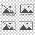 Set of No image vector symbol, missing available icon. No gallery for this moment placeholder