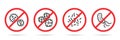 Set of no virus icons in four different versions in a flat design. Vector illustration