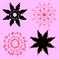 A set of northern ornaments.