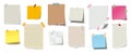 Set note paper, sticky note, notebook page, torn piece of paper. Ready for your message