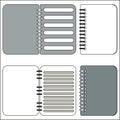 Set of notebook.Notebook icon. Spiral ring. Linear paper.Vector Royalty Free Stock Photo