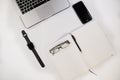 set of notebook,Notepad, pens, glasses and other gadgets for work and business