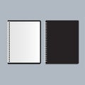 Set of notebook or writing pad on the grey background Royalty Free Stock Photo