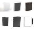 Set of notebooks isolated on white background. Royalty Free Stock Photo