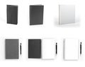 Set of notebooks isolated on white background. Royalty Free Stock Photo