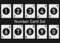 Set of number cards with a simple and modern design