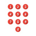 Set of number icons. 0-9 pixel numbers. Vector illustration Royalty Free Stock Photo