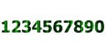 A set of numbers 1 2 3 4 5 6 7 8 9 0 with matrix binary digital code isolated on a white Royalty Free Stock Photo
