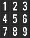 Set of numbers from mechanical timetable board