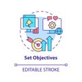 Set objectives concept icon Royalty Free Stock Photo