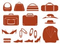 Set objects - clothes, bags and shoes