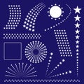 USA flag symbols stars design elements vector set Royalty Free Stock Photo