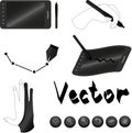 Set objects for graphic designer. Freelance and digital. Vector graphics Royalty Free Stock Photo