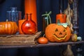 Set of objects to celebrate halloween
