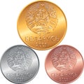 Set obverse new Belarusian Money coins