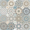 Set of octagonal and square patterns. Royalty Free Stock Photo