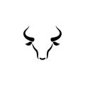 set of black Bull head logo vector icon illustration Royalty Free Stock Photo