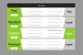 Set of offer tariffs ui ux vector banner for web app set of pricing table order box button Royalty Free Stock Photo