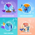 Set Office Deadlineand Time Management Control. Royalty Free Stock Photo