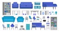 A set of office furniture and for home Royalty Free Stock Photo