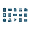 Set of office icons. Vector illustration decorative background design Royalty Free Stock Photo