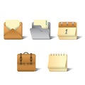 Set of office icons. Vector illustration decorative background design Royalty Free Stock Photo