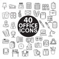 Set of office icons. Vector illustration decorative design Royalty Free Stock Photo