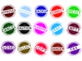 Set of 15 Office Stamps grunge style Royalty Free Stock Photo