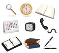 Set with office supplies. Royalty Free Stock Photo