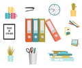 Set of office supplies Royalty Free Stock Photo