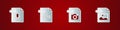 Set OGG file document, XSL, RAW and TIFF icon. Vector Royalty Free Stock Photo