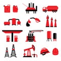 Set of Oil and Gas power energy vectors and icons Royalty Free Stock Photo