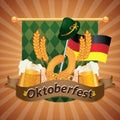 set of oktoberfest items. Vector illustration decorative design