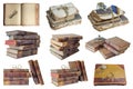 Set of old books Royalty Free Stock Photo