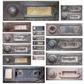 Set of the old doorbells Royalty Free Stock Photo