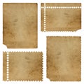 Set old grunge paper Royalty Free Stock Photo