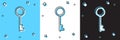 Set Old key icon isolated on blue and white, black background. Vector Royalty Free Stock Photo