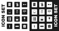 Set Old key, Password protection, Bunch of keys, Safe, Digital door lock, Undefined and Casting icon. Vector