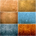 Set of old paper grunge textures Royalty Free Stock Photo