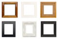 Set of old picture frames with Royalty Free Stock Photo